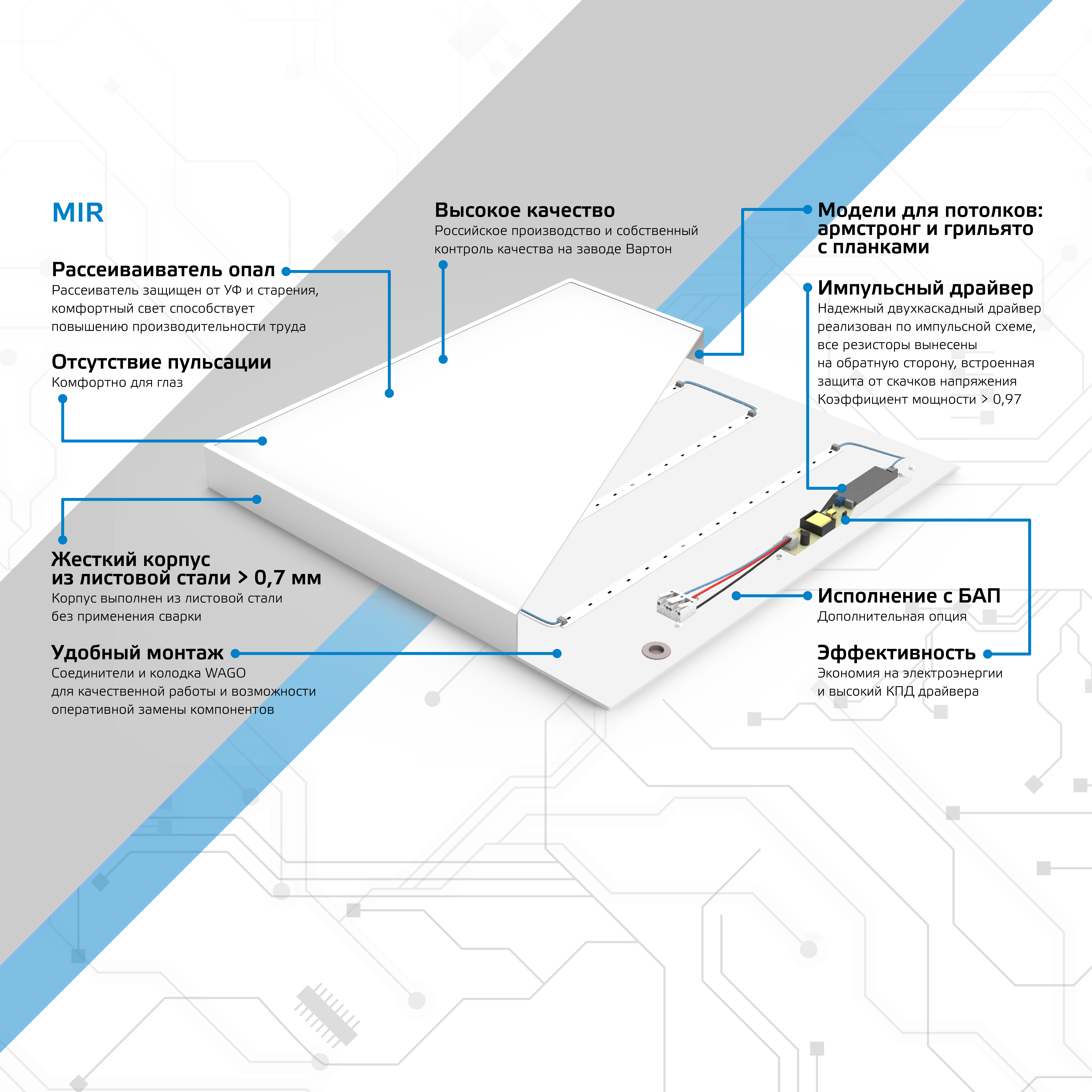 Светильник офисный MiR 30 Вт