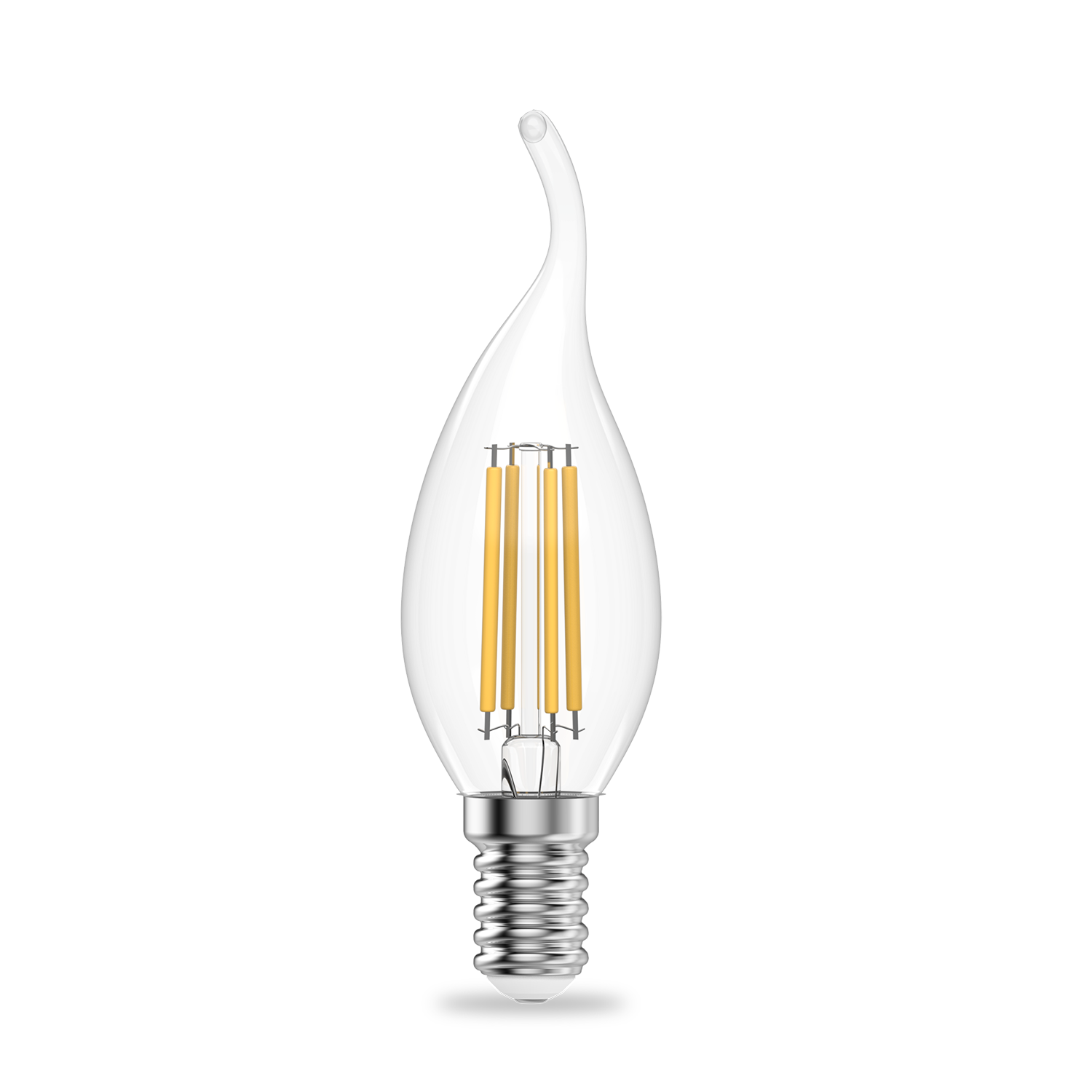 Лампа Gauss Filament Elementary Свеча на ветру 12W 730lm 2700К Е14 LED 1/10/100