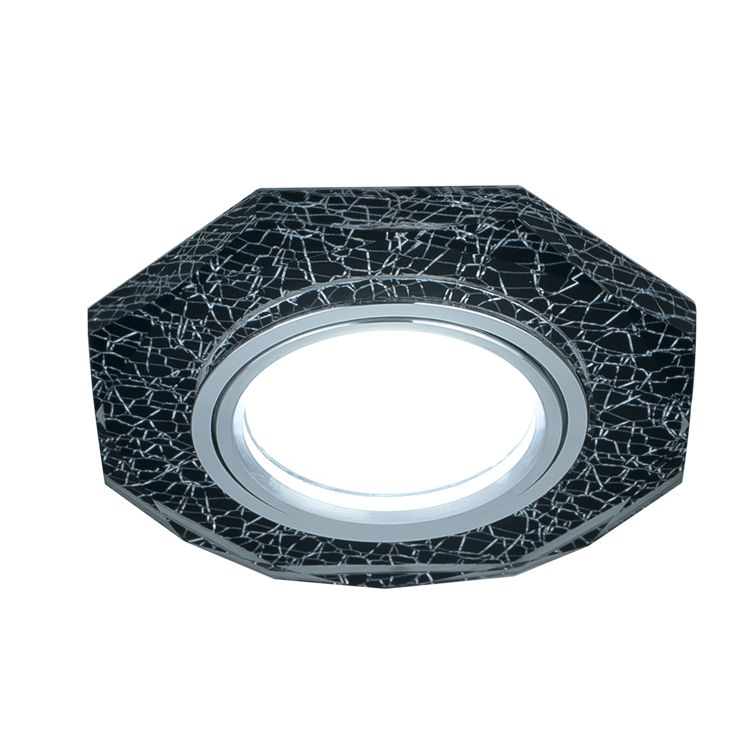 Светильник Gauss Backlight BL070 Круг гран. Черный/Серебро/Хром, Gu5.3, LED 4100K 1/40
