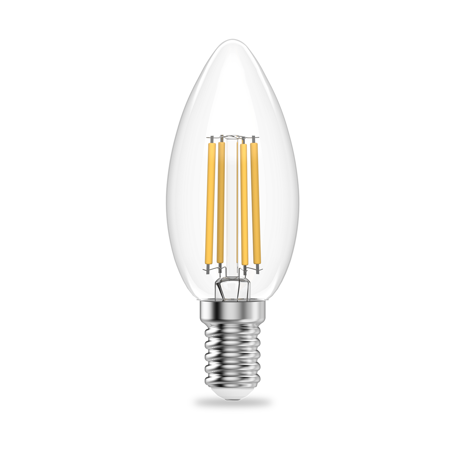 Лампа Gauss Filament Elementary Свеча 12W 730lm 2700К Е14 LED 1/10/100